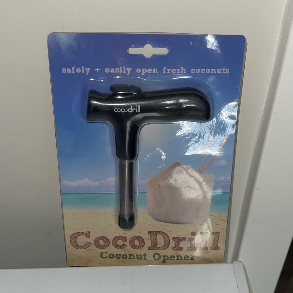 Coco Drill Young Coconut Opening Tool, Opener For Raw Coconut Water Juice